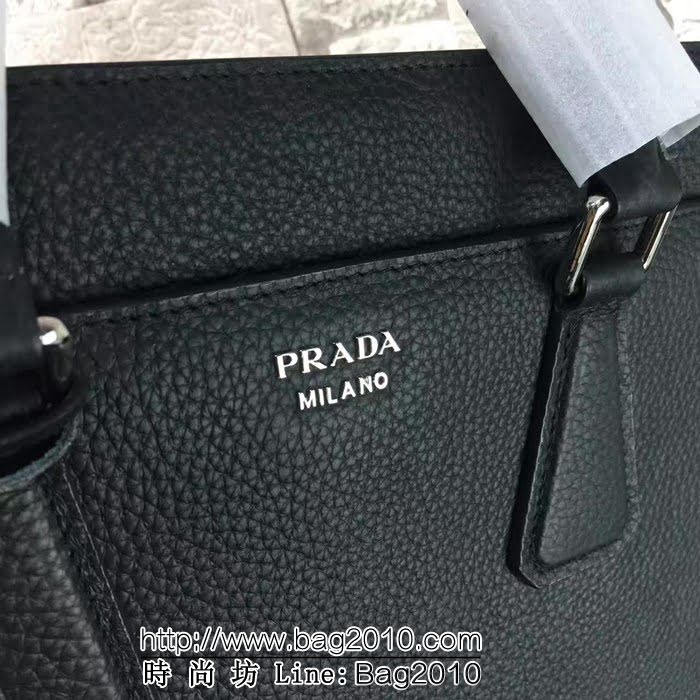 普拉達PRADA原單 最新款 2VG014-2F克色原版荔枝紋男士公事包 官網同步 PHY1264